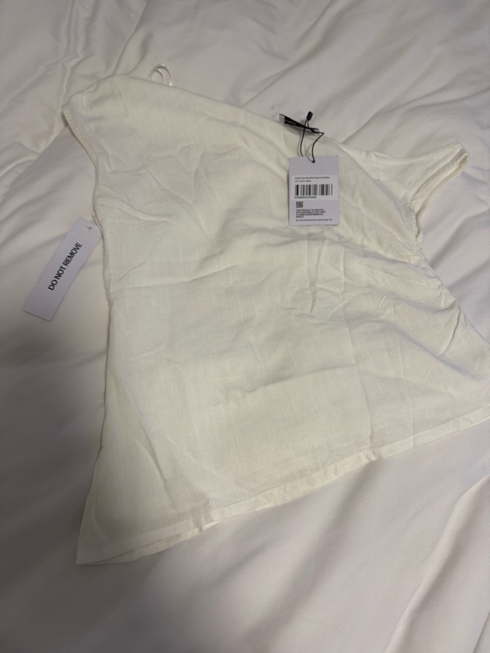 Princess Polly White Crochet-Style Crop Top